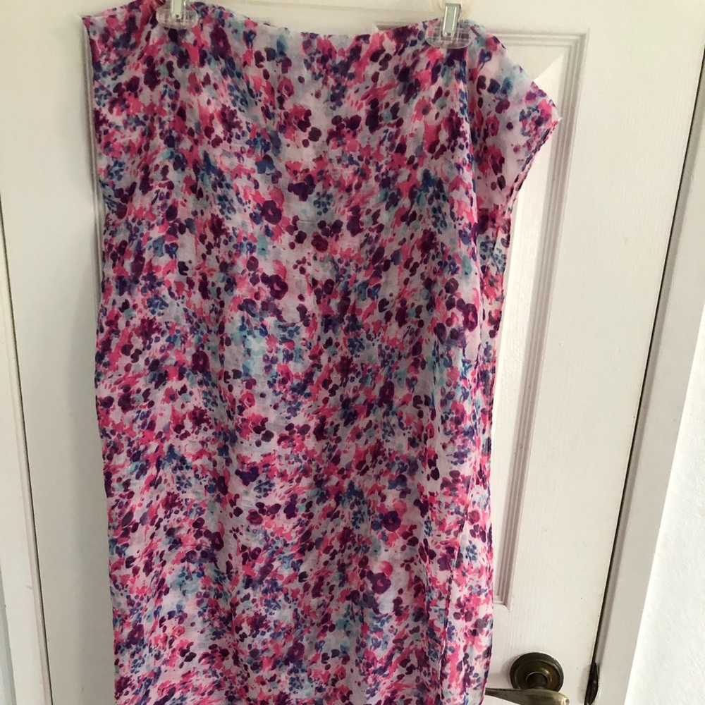 Cotton On Sheer Scarf- White, Purple, Pink & Blue